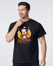 T-shirt uomo Disney Merry Thank Mas taglia media SPEDIZIONE PRIORITARIA GRATUITA
