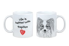 Papillon tazza con cane la