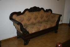 DIVANO ANTICO DEL XIX SECOLO IN LEGNO