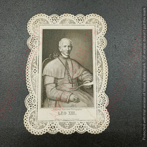 Santino antico con pizzo fine - santino,