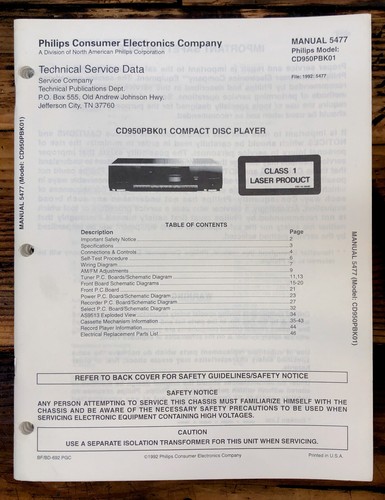 Philips magnavox cd950 - /,