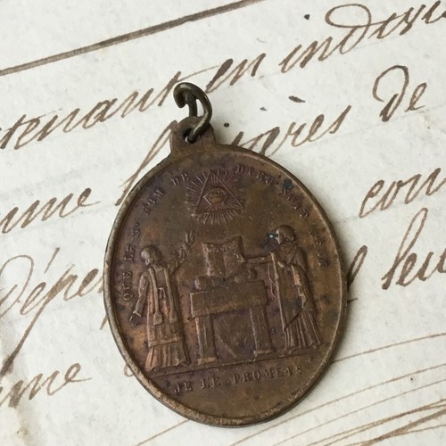 Antica medaglia ottone dio - medaglia, in