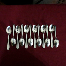 12 Cucchiaini Da Moka In Metallo Argentato Christofle Modello Conchiglia