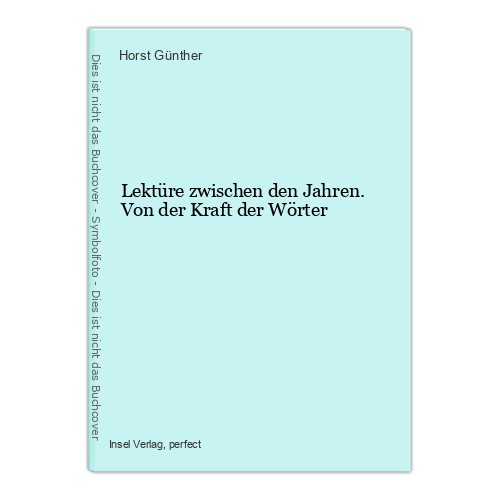 Lektüre zwischen den - , jahren