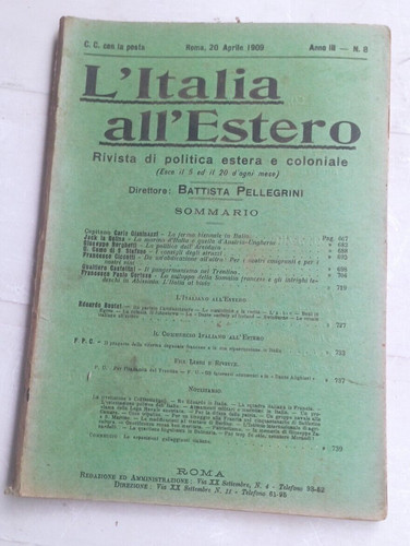 1909 8 l italia - -n., 8-