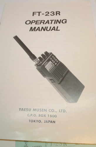 Manuale yaesu 23r originale - ft-23r,