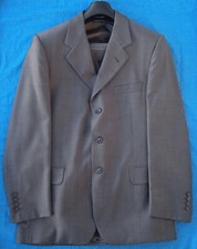 Abito da uomo con gilet MARIO ZEGNA, elegante, grigio, taglia 46 