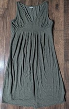 Abito donna verde premaman elasticizzato comodo midi jersey marca Prenatal taglia med