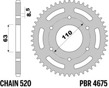 CORONA ACCIAIO 45 DENTI PER