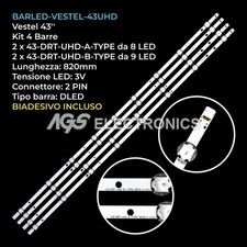 KIT 4 BARRE STRIP LED TV