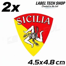 2 adesivi Sicilia - stemma