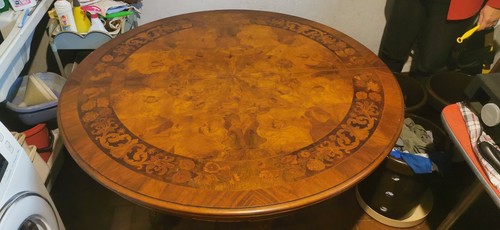 Tavolo antico legno tondo e - in,
