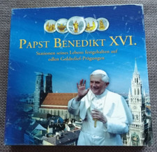 Medaglie Papa Benedetto XVI stazioni della sua vita rilievo oro coniazioni