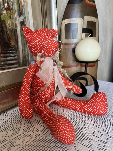 Tilda cat gato natale doll - cat,