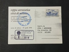 MILANO COPPA AEROSTATICA 1970 MONGOLFIERE AEROSTATO
