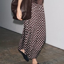 Gonna midi Zara a pois colore