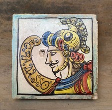 Mattonella riggiola paladino Gradasso Caltagirone Sicilia terracotta maiolica