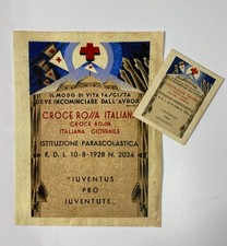 TESSERA CROCE ROSSA VENTENNIO FASCISTA