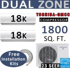 36000 BTU Dual Zone Ductless