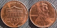 U.S.A. ONE CENT 2013 LINCOLN  METALLO RAME  