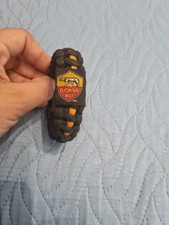 As Roma braccialetto In Corda Nero Con Stemma.