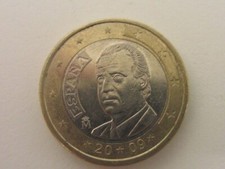 MONETA DA 1 EURO SPAGNA RE JUAN CARLOS 2009