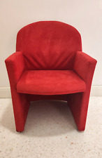 Poltroncina alcantara rosso per arredo ingresso, camera, sala d'attesa, studio..