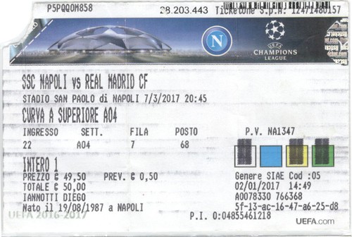 Biglietto napoli real - napoli,