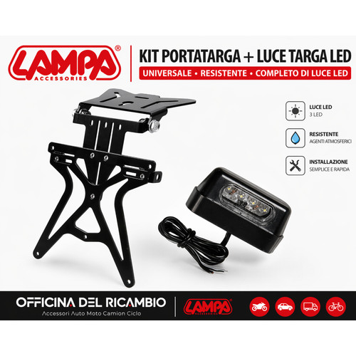 Kit portatarga universale moto - kit,