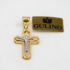 Ciondolo a forma di Croce con il Cristo in oro giallo 18 kt A.73
