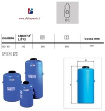 SERBATOIO VERTICALE CISTERNA ACQUA BC 60 CILINDRICO ELBI LITRI BARILOTTO