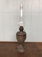 Antica Lampada A Petrolio Francese Di Fine ‘800 In antimonio