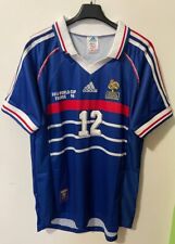 Maglia da calcio 1998 Henry 12 Francia taglia M maglietta home Retrò shirt world