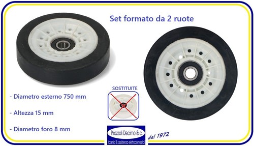 Rullo ruota gomma - rullo,