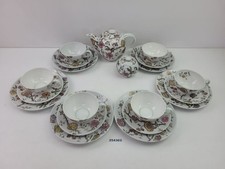 Servizio da tè porcellana Schaubach Wallendorf 6 coperti zuccheriera teiera #254303