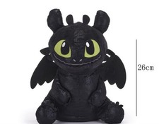 Peluche Furia Buia Toothless Dragon Trainer 30 cm Morbido e Realistico, Regalo