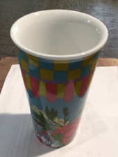 Bicchiere floreale a scacchi