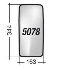 Per Mitsubishi Canter Fuso Vetro di Ricambio 344x163 Dx=Sx per Specchio Retrov.
