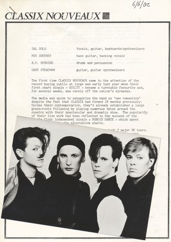 Classix nouveaux 1980s - nouveaux,