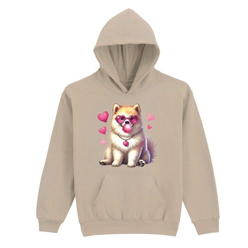 Carino pomerania cane cuori - pomerania,