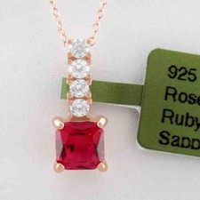 COLLANA CIONDOLO RUBINO E