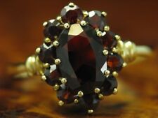 8kt 333 Oro Giallo Anello Con 3,05ct Granato Ricoperto / 3,1g / Rg 62