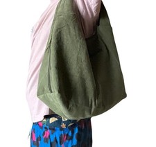 borsa hobo cord verde