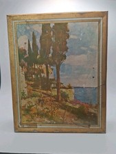 Vecchia Scatola Latta Venchi Torino  Paesaggio. Metalgraf 1950 Tin Metal Box.