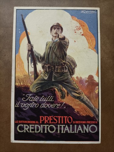 Cartolina militare prestito - cartolina,