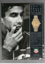 AYRTON SENNA TAG HEUER OROLOGIO 2000 automatic Pubblicità 1 pagina originale