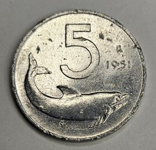 1951 Italy 5 Five Lire -