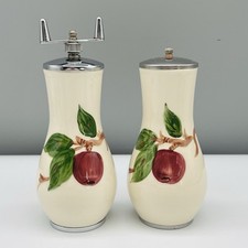 SET MELA FRANCESCANA anni 40 macina pepe macina sale shaker california FUNZIONA! Vintage