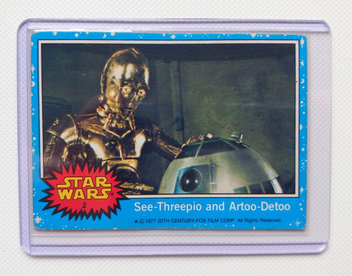 Star wars 1977 topps card - card, blue