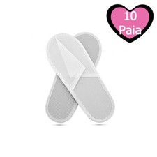 10 Paia Ciabatte Monouso Pantofole Chiuse in TNT per Hotel B&B Spa